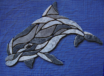 Mosaike auf Netz: Mosaik : Delfin 1