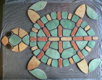 Mosaike auf Netz: Mosaik: Riesen-Schildkröte
