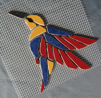 Mosaike auf Netz: Mosaik: Kolibri-1