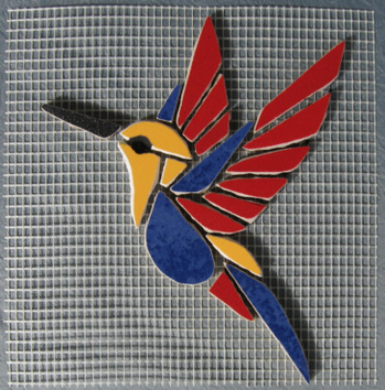 Mosaike auf Netz: Mosaik: Kolibri-3