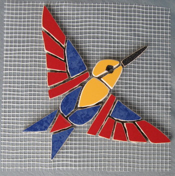 Mosaike auf Netz: Mosaik: Kolibri-2