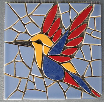 Mosaike auf Netz: Mosaik: Kolibri-4