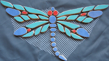 Mosaike auf Netz: Mosaik: Libelle
