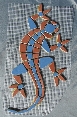 Mosaike auf Netz: Mosaik: Eidechse-1